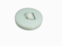 White PVC Bath Plug Pack of 2 White PVC Bath Plug Pack of 2