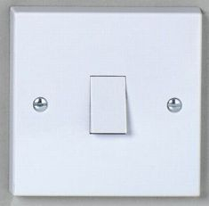 1 gang 2 way 10A Plate Switch - White