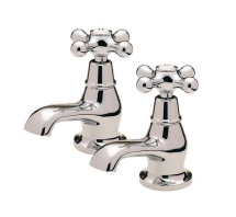 Pair of Chrome Plated Basin Taps